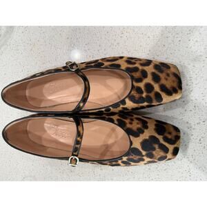 Anya Mary Jane flats in leopard calf hair Size 11